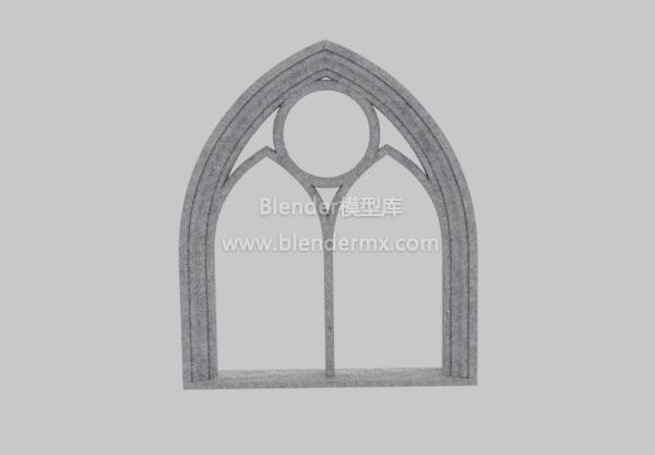 哥特式拱形窗子