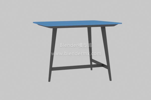 蓝色三脚桌子