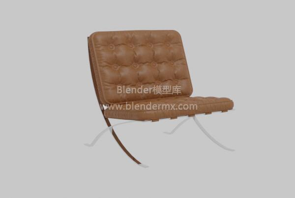 棕色皮巴塞罗那椅子