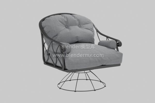灰色钢架沙发椅子