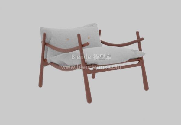 现代实木扶手椅子