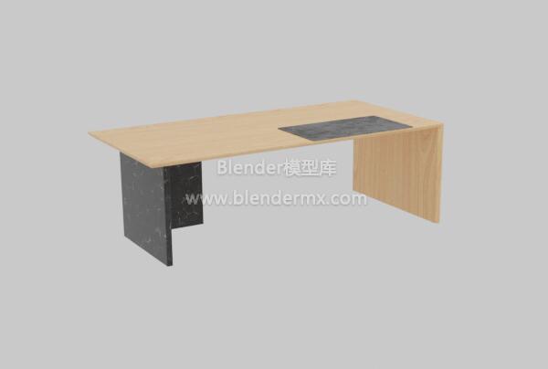极简大理石木办公桌子
