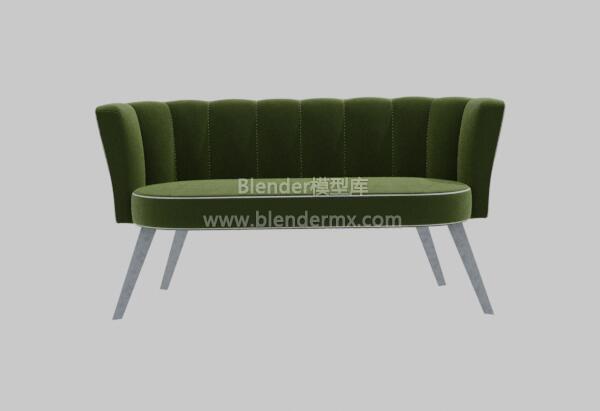 绿色布艺长沙发