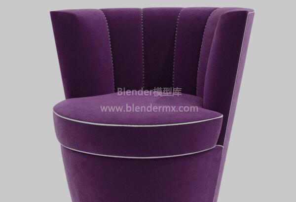 紫色单人沙发