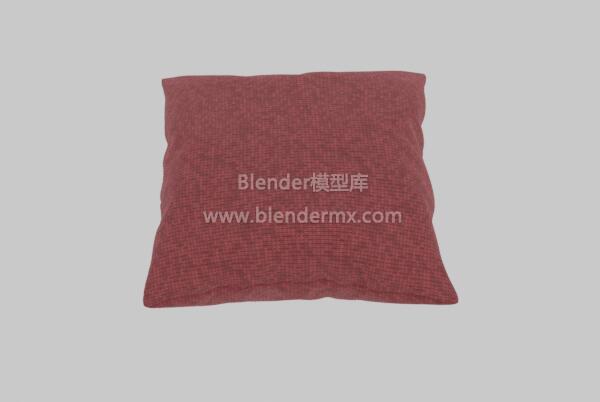 红色方枕头靠枕