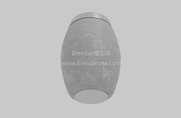 白色椭圆公共垃圾桶