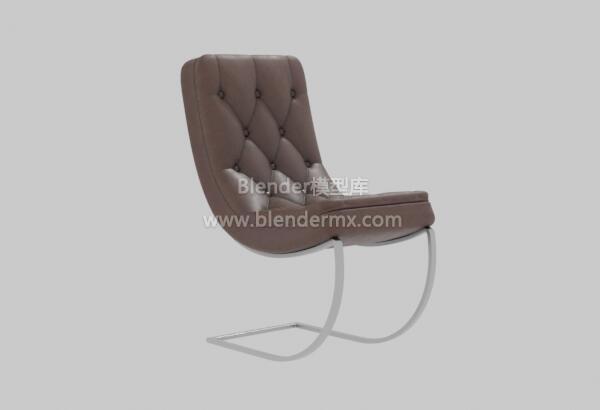 棕色皮革单人沙发椅子