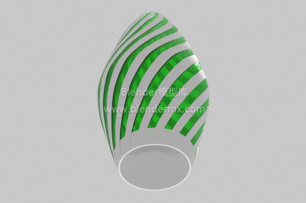 绿色螺旋花瓶