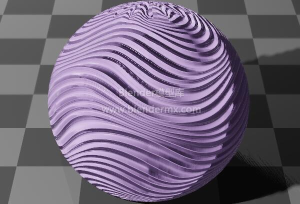 紫色Alpha波纹曲面