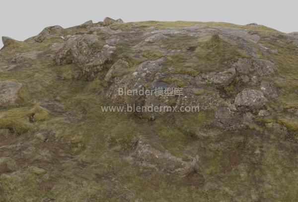 冰岛苔藓岩石地面