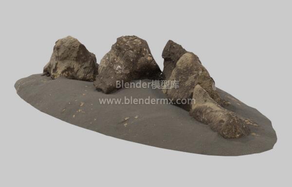 冰岛沙滩石块岩石