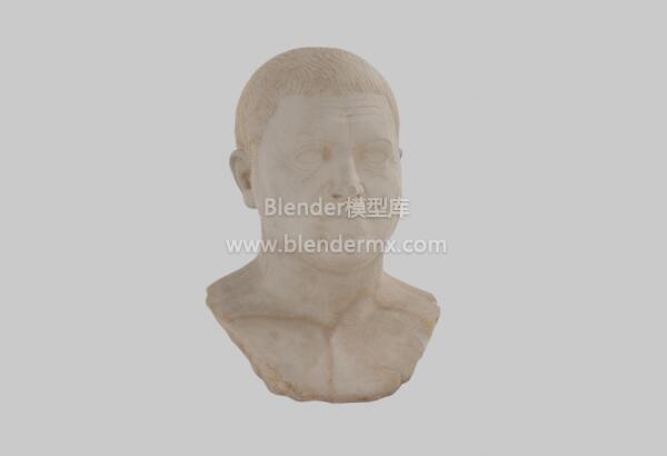 罗马石刻半身男性头雕像
