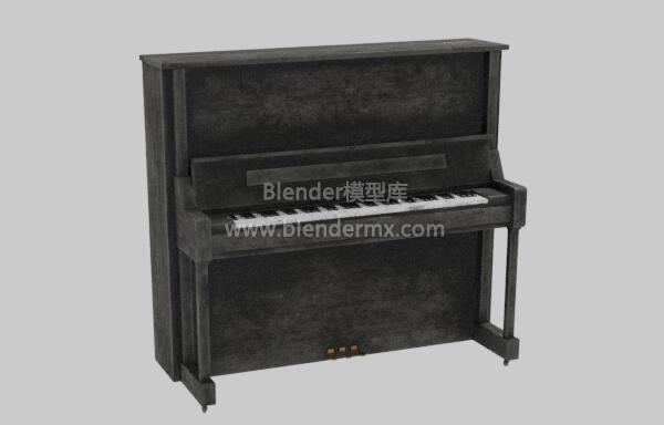 旧黑色立式钢琴