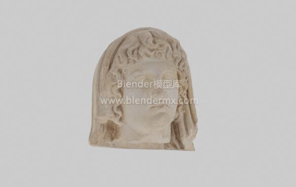 罗马石刻女性半身头雕像