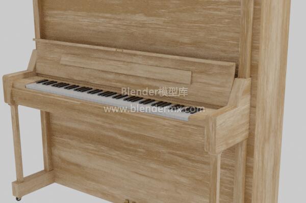 崭新原木立式钢琴