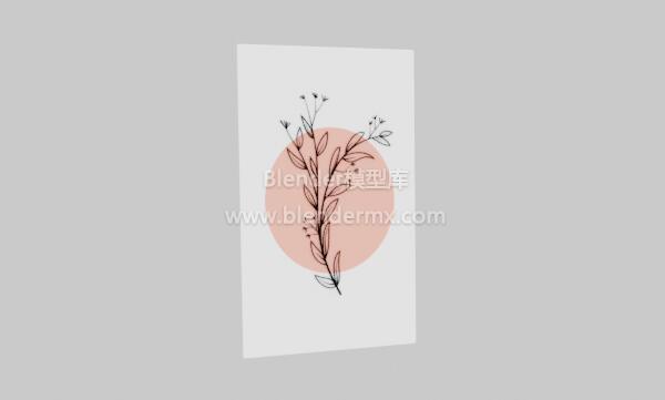 花卉穗植物装饰画框