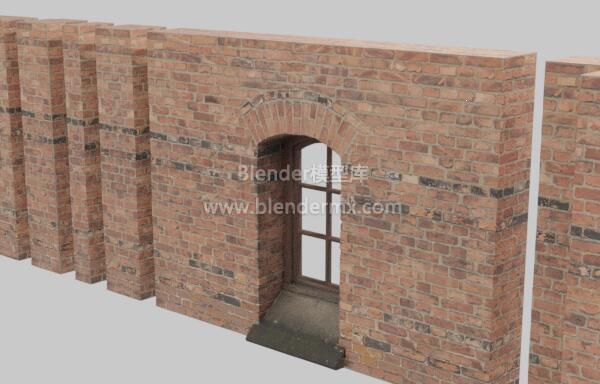 老旧砖混窗户墙壁立面