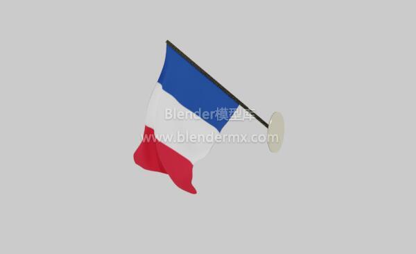 墙壁法国国旗