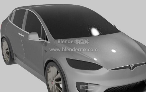 lowpoly特斯拉TeslaModelX电动汽车