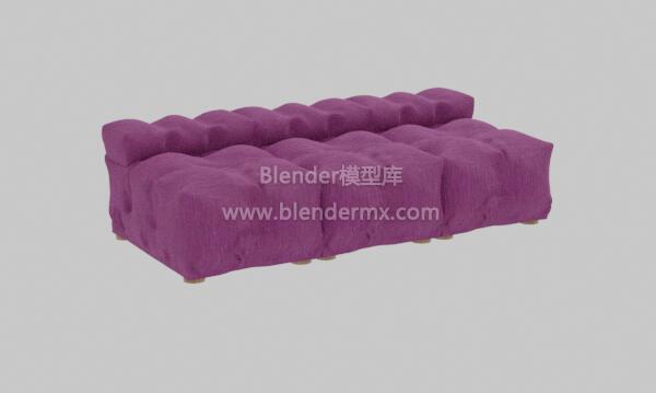 紫色模块沙发