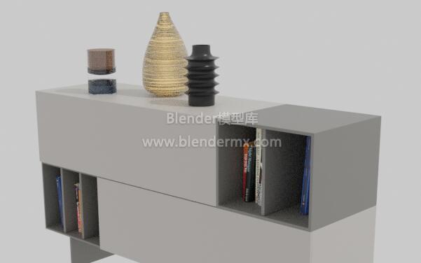 灰色餐具柜边柜子