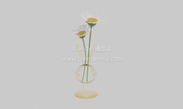 雏菊花玻璃花瓶