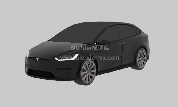 黑色2021款Tesla Model X汽车