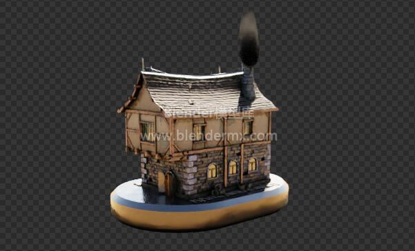 中世纪石砌房屋住宅