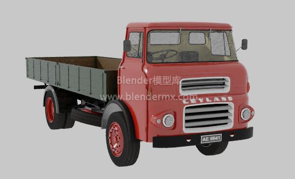 红色Leyland-Comet卡车货车