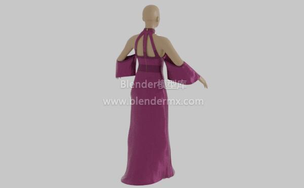 紫色连衣裙裙子