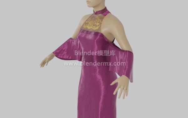 紫色连衣裙裙子