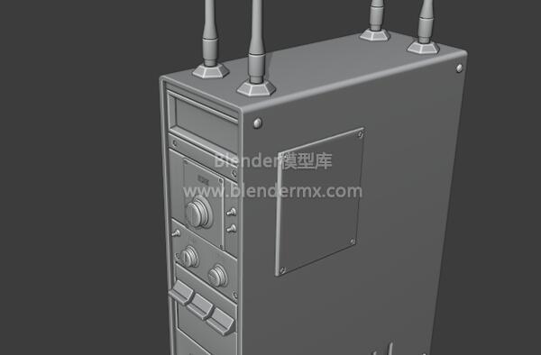lowpoly无线电广播机白模