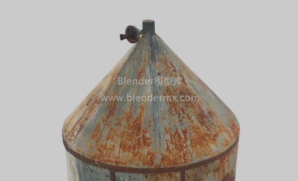 生锈谷仓粮食筒仓