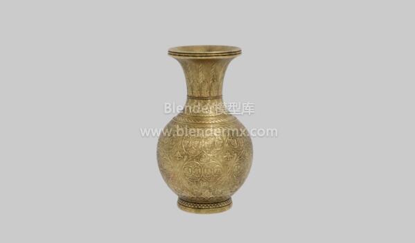 旧黄铜花瓶