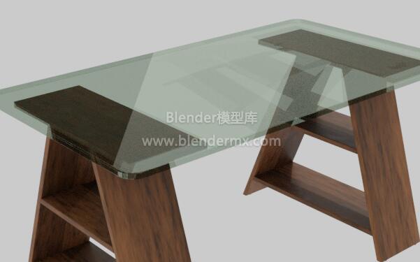 实木玻璃办公桌
