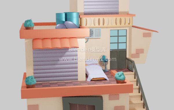 卡通3层住宅房屋