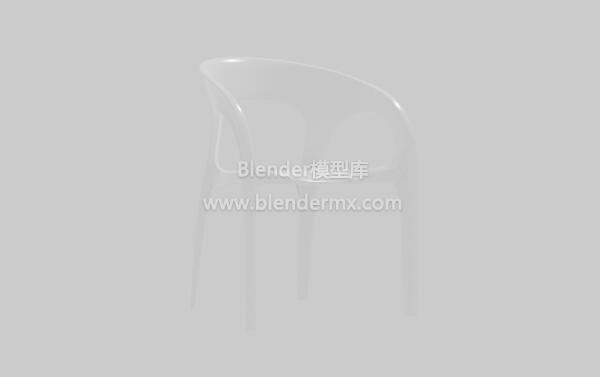白色塑料凳子椅子