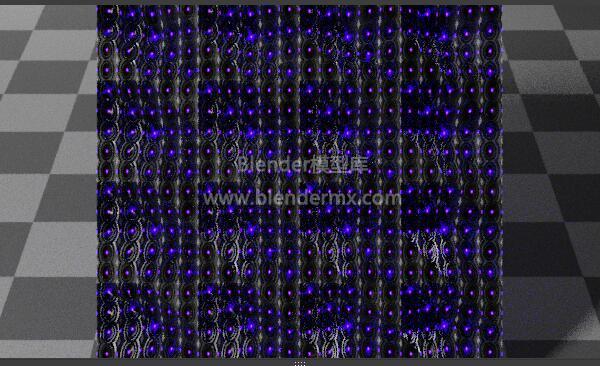 程序性科幻蓝色硬表面墙壁外壳地板
