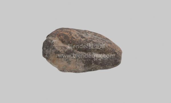黑苔藓石块岩石石头
