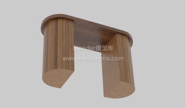 椭圆形木桌子