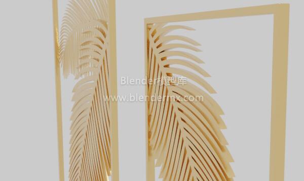 金色棕榈叶子装饰画框