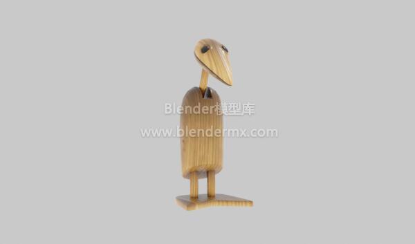 鸭子木雕像