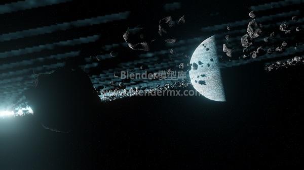 环绕小行星陨石(动画)