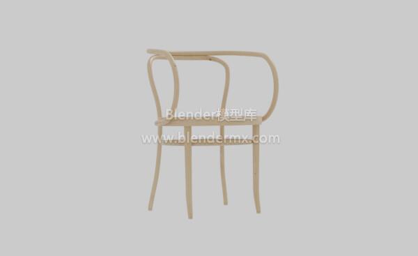 浅色Thonet209靠背扶手椅子