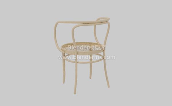 浅色Thonet209靠背扶手椅子