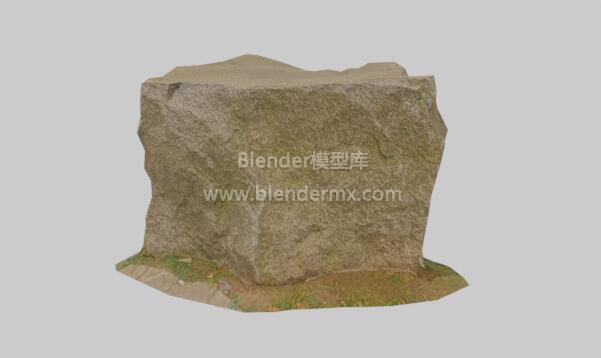PBR半埋岩石石块