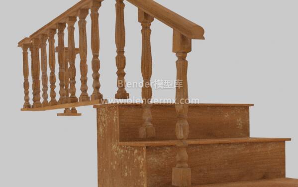 木质楼梯台阶栏杆