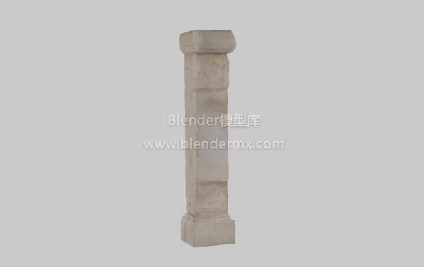 立方罗马柱石柱子