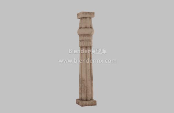 陈旧埃及石柱柱子