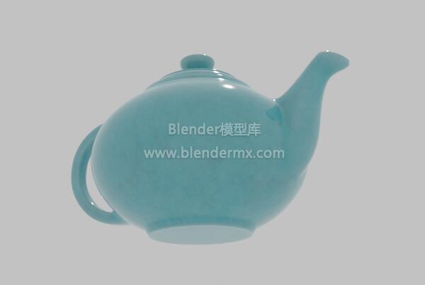 淡蓝色陶瓷水壶茶壶